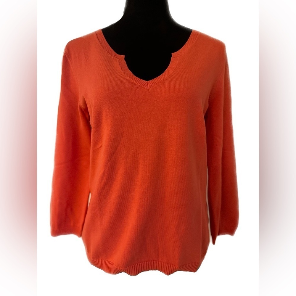 Talbots Pima Cotton Coral Sweater Size Medium NWT